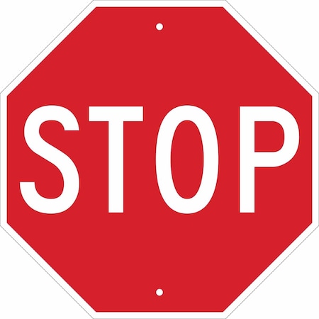 Brady Stop Sign, 18" Height, 18" Width, Aluminum, Octagon, English 113280